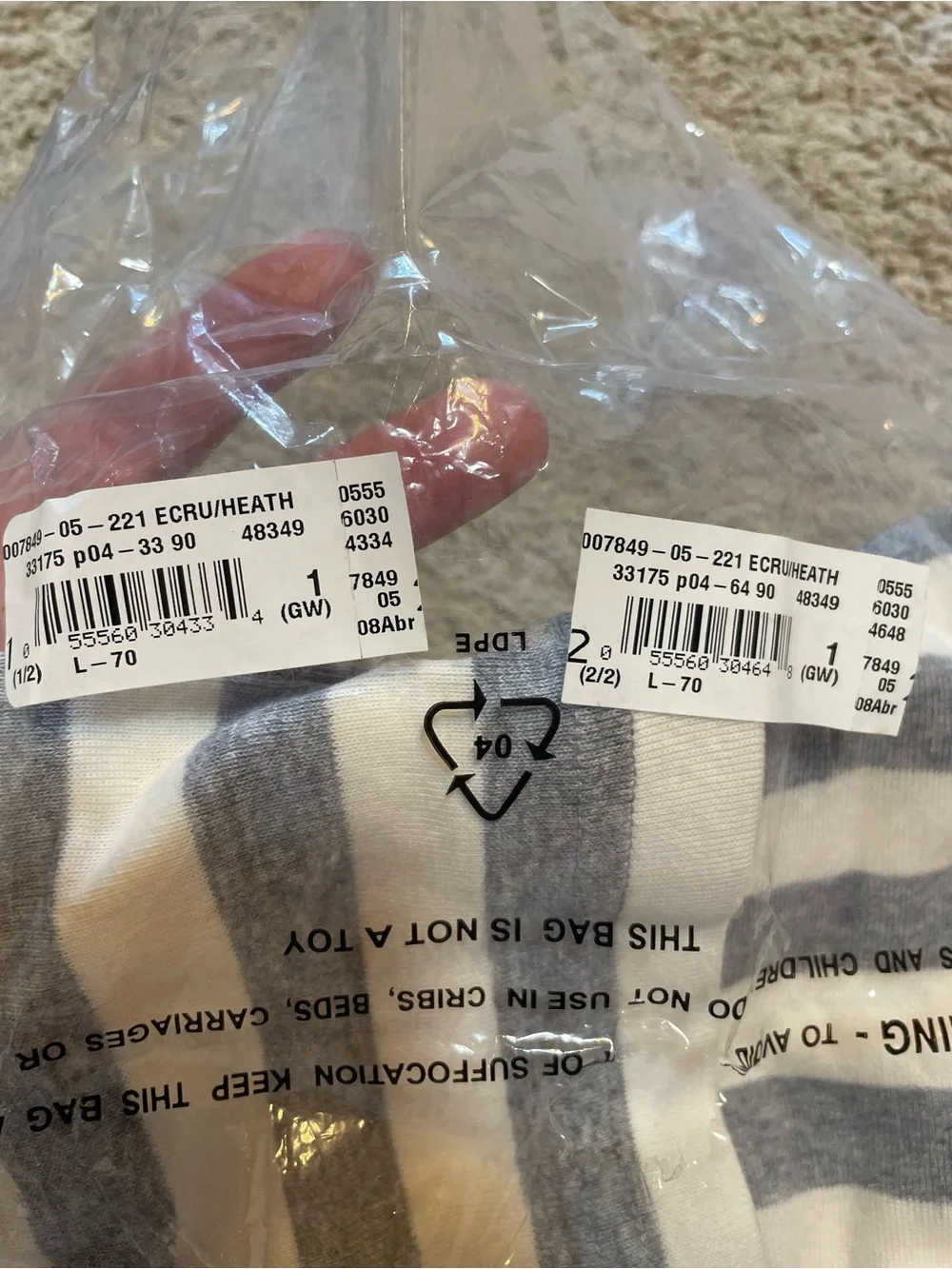 Hanna Anderson Organic Snug-fit sleep ware.  Size 3 NWT